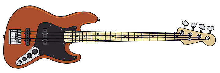 Image showing Electric bass guitar