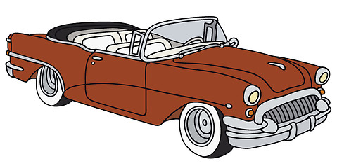 Image showing Classic red cabriolet