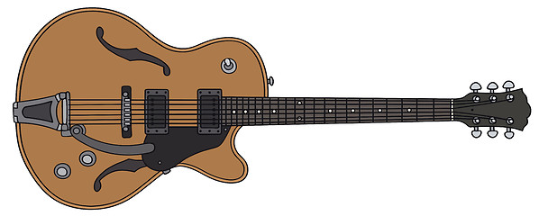 Image showing Old electric guitar 