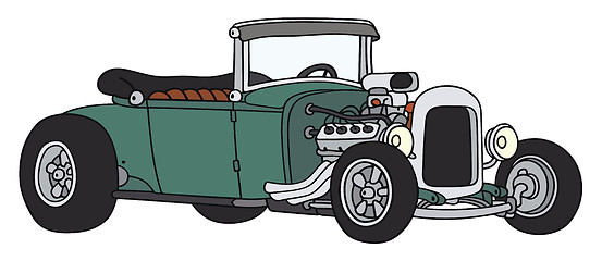 Image showing Green hot rod