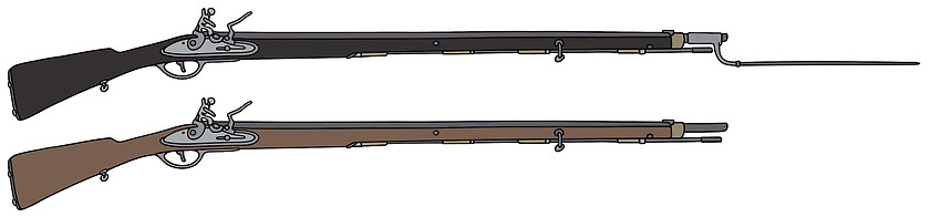 Image showing Historical military rifles