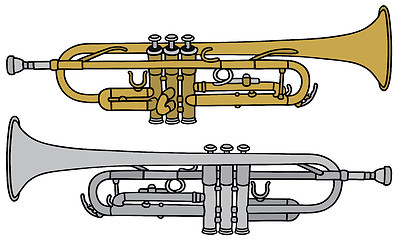 Image showing Trumpets