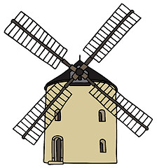 Image showing Old stone windmill