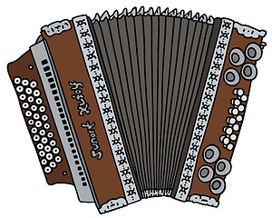 Image showing Vintage accordion