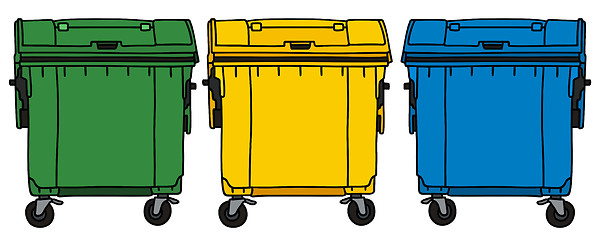 Image showing Recycling  containers