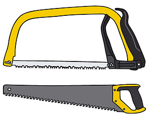 Image showing Yellow saws