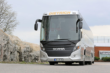 Image showing Scania Touring Coach Bus Parked