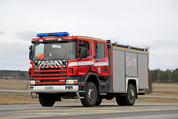 Image showing Scania 114C Fire Truck on the Road