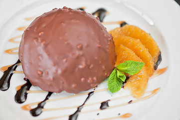 Image showing chocolate and orange croissant