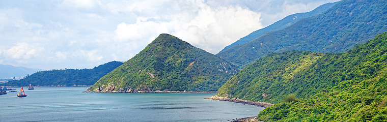 Image showing Crimea mountains and Black sea landscape