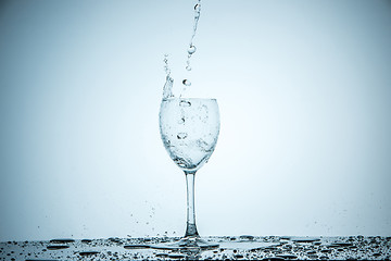 Image showing glass being filled with water 