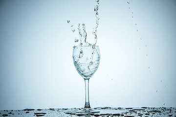 Image showing glass being filled with water 