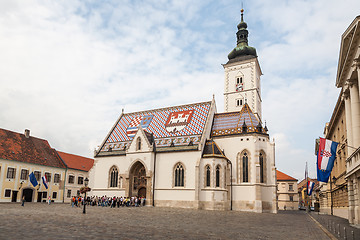 Image showing St. Mark\'s Church in Zagreb, Croatia.