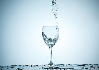 Image showing glass being filled with water 