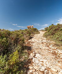 Image showing Istria, Croatia. rocky path in mountains on a sunny day