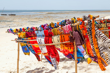 Image showing Beautiful colourful scarfes 