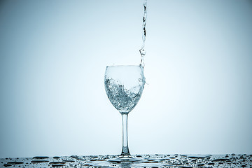 Image showing glass being filled with water 