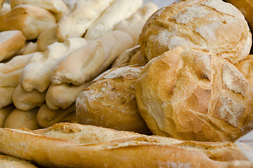 Image showing Fresh crusty white bread