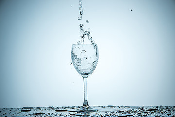 Image showing glass being filled with water 