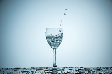 Image showing glass being filled with water 