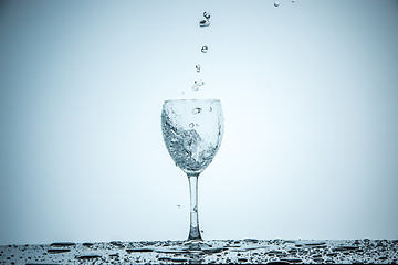 Image showing glass being filled with water 