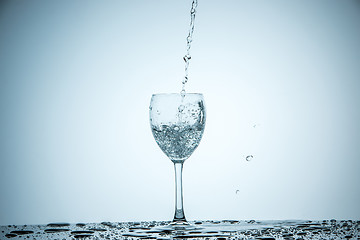 Image showing glass being filled with water 