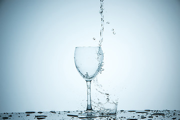 Image showing glass being filled with water 