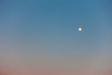 Image showing Full Moon in daylight sky