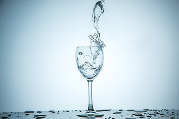 Image showing glass being filled with water 