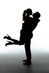 Image showing Romantic couple kissing 