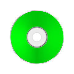 Image showing Green Compact Disc