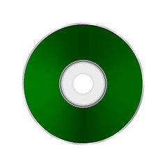 Image showing Green Compact Disc