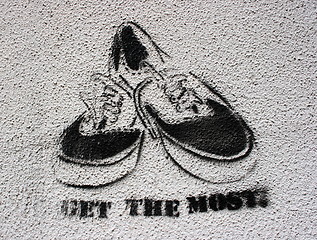 Image showing Shoes graffiti