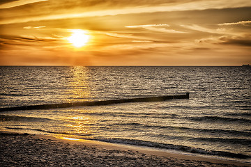 Image showing Sunset Baltic Sea