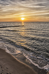 Image showing Sunset Baltic Sea