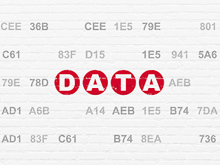 Image showing Data concept: Data on wall background