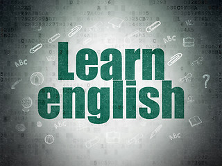 Image showing Education concept: Learn English on Digital Paper background