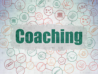 Image showing Education concept: Coaching on Digital Paper background