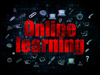 Image showing Education concept: Online Learning on Digital background