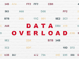 Image showing Data concept: Data Overload on wall background