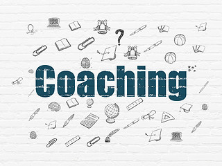 Image showing Education concept: Coaching on wall background