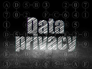 Image showing Security concept: Data Privacy in grunge dark room