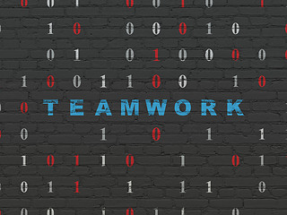 Image showing Finance concept: Teamwork on wall background