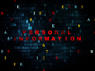 Image showing Privacy concept: Personal Information on Digital background