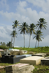 Image showing cemetery by the sea