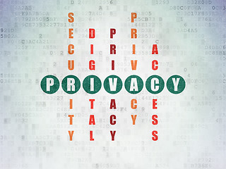 Image showing Safety concept: word Privacy in solving Crossword Puzzle