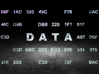 Image showing Information concept: Data in grunge dark room