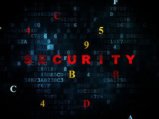 Image showing Protection concept: Security on Digital background