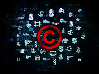 Image showing Law concept: Copyright on Digital background