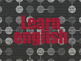 Image showing Education concept: Learn English on wall background